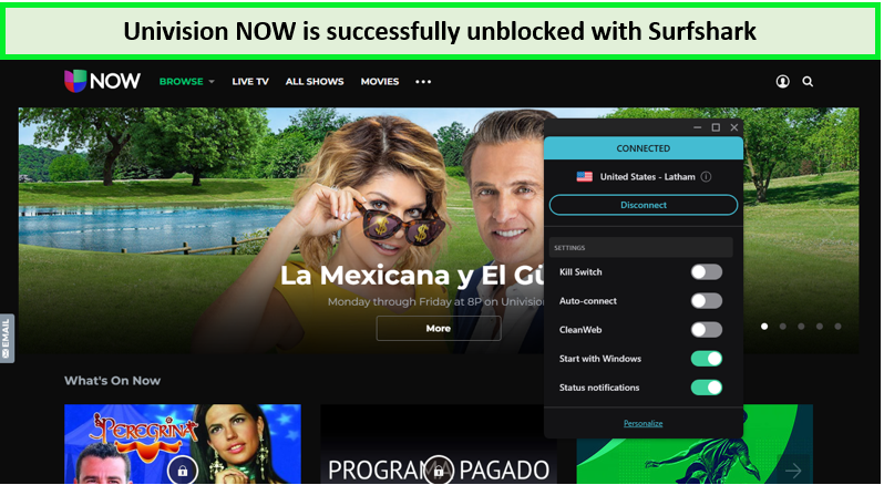 univision-Now-unblocked-with-surfshark