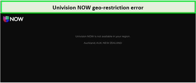 univision now geo-restriction error