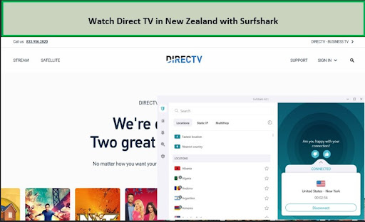 Watch Direct TV in New Zealand with SurfShark